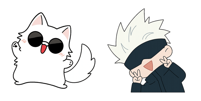 jujutsu kaisen gojo cat & chibi satoru gojo custom cursor