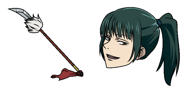 jujutsu kaisen maki zenin animated custom cursor