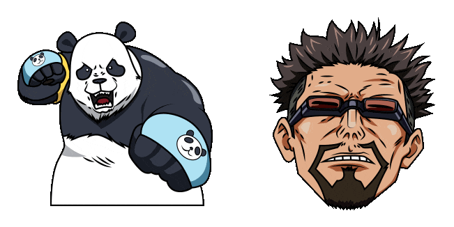 jujutsu kaisen masamichi yaga panda animated custom cursor