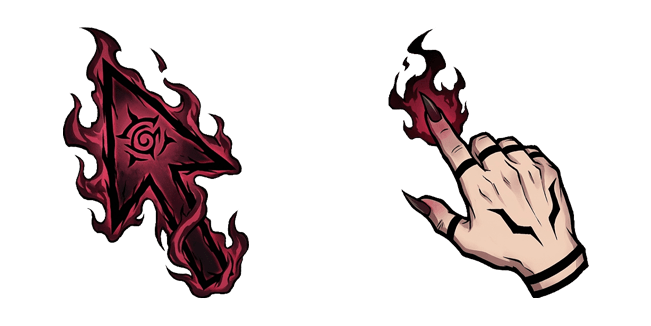 jujutsu kaisen sukuna flame arrow and hand custom cursor