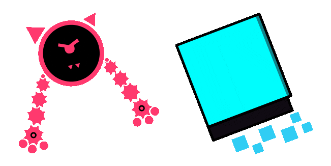 just shapes beats blue square boss animated custom cursor