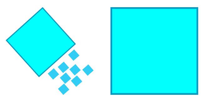 just shapes beats turquoise square custom cursor