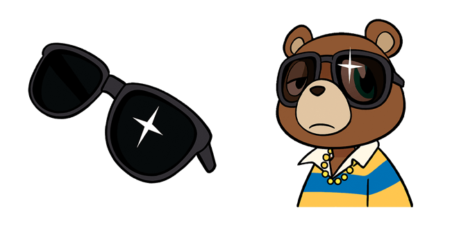 kanye west dropout bear sunglasses custom cursor