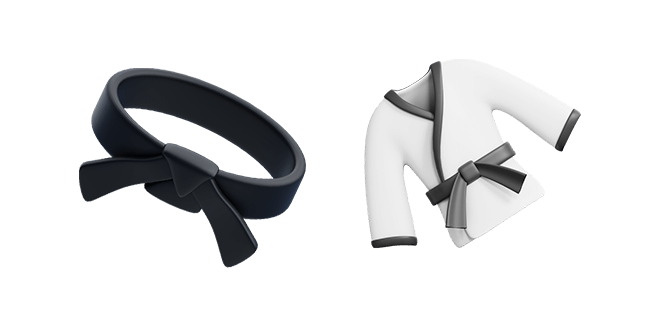 karate black belt & karate uniform 3D custom cursor