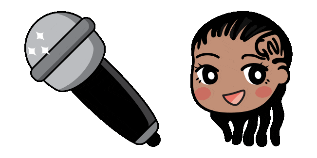katseye chibi manon mic animated custom cursor
