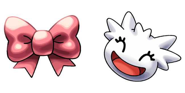 kawaii cute character pink ribbon custom cursor