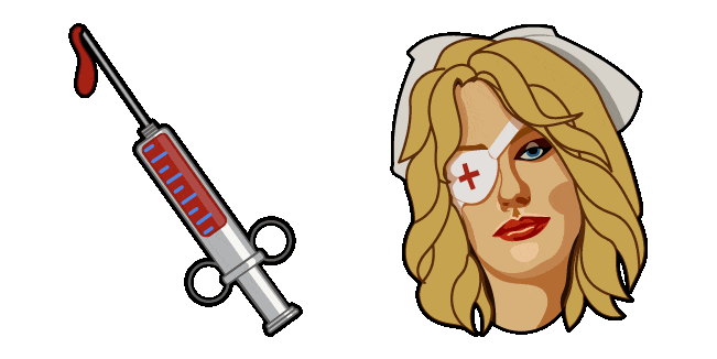 kill bill elle driver syringe with blood animated custom cursor