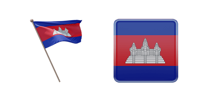 kingdom of cambodia flag 3d custom cursor