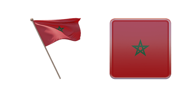 kingdom of morocco flag 3D custom cursor