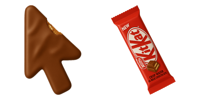 kitkat chocolate bar 3d custom cursor