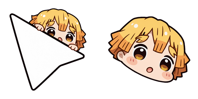 kny zenitsu agatsuma chibi arrow custom cursor