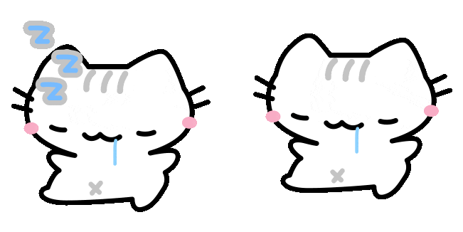 korean reaction cat sleep meme animated custom cursor