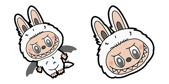 labubu angel animated custom cursor