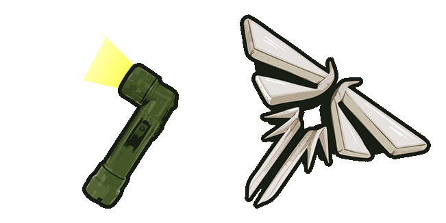 last of us flashlight beam fireflies logo animated custom cursor