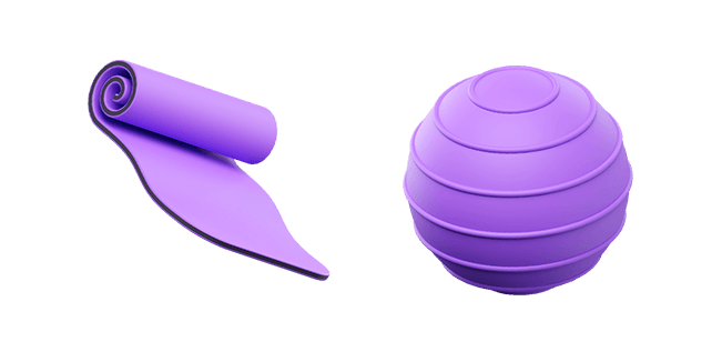 light purple yoga mat & pilates ball 3d custom cursor