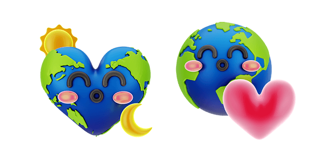 love earth 3D custom cursor