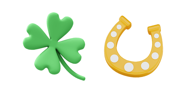 lucky clover & horseshoe 3D custom cursor