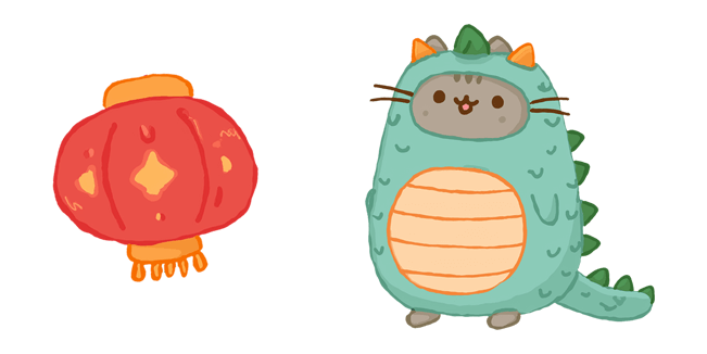 lunar new year pusheen the dragon lantern custom cursor