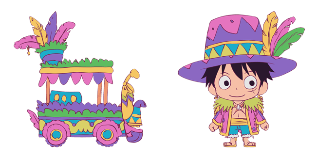 mardi gras luffy carnival parade custom cursor