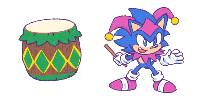 mardi gras sonic festive djembe custom cursor