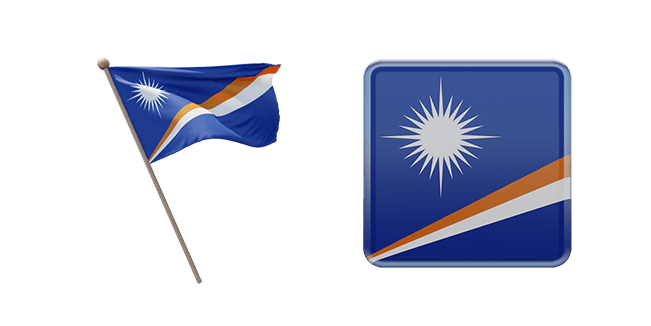 marshall islands flag 3D custom cursor