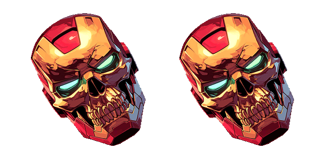 marvel iron man skull animated custom cursor