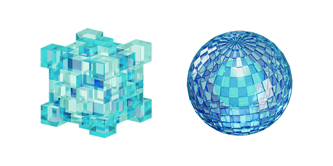 master cube & disco ball 3D custom cursor