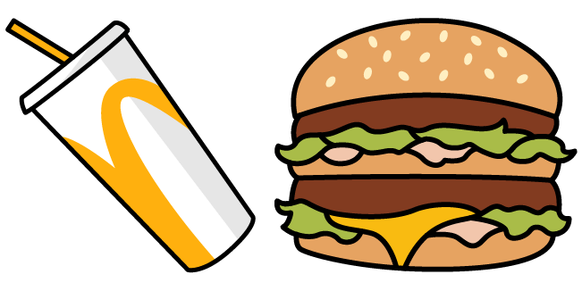 mcdonalds cola burger custom cursor
