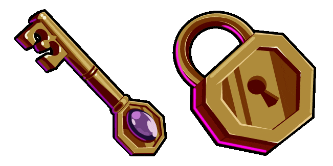 medieval key lock animated custom cursor