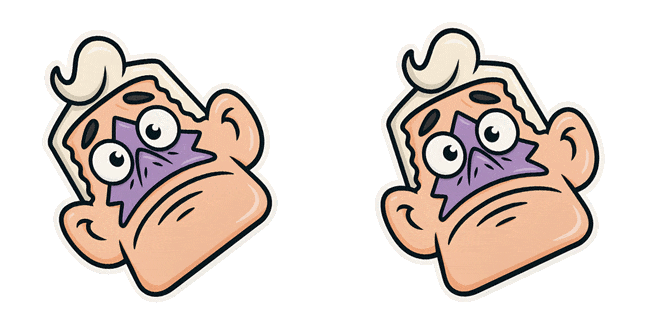mermaid man spongebob face animated custom cursor