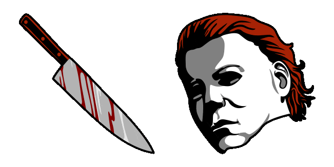 michael myers mask knife animated custom cursor
