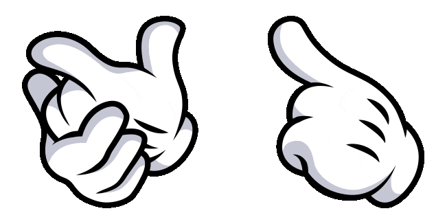 mickey mouse hand gun animated custom cursor