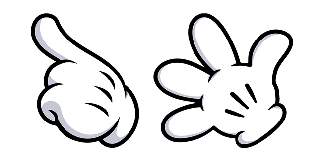 mickey mouse hand inflated glove custom cursor