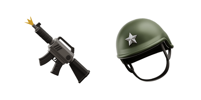 military gun & soldier helmet 3D custom cursor