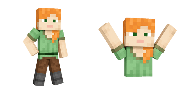 minecraft alex happy expression custom cursor