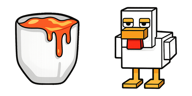 minecraft chicken lava custom cursor