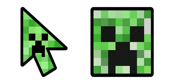 minecraft creeper arrow custom cursor