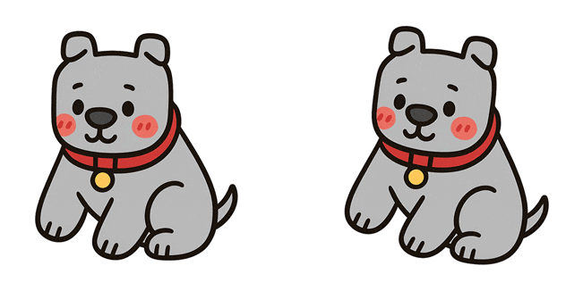 minecraft cute grey dog animated custom cursor