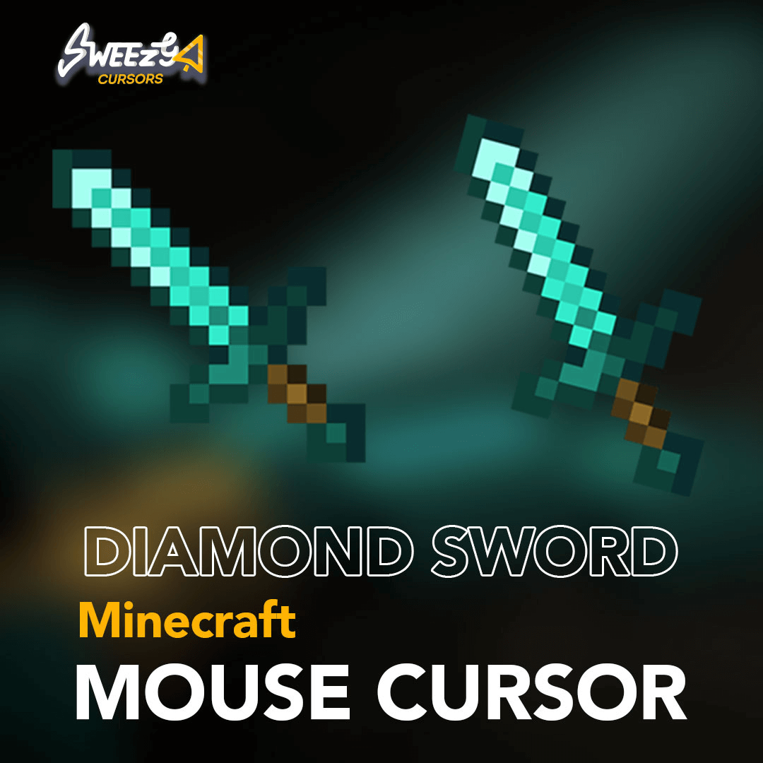 Minecraft Cursor with Diamond Sword - Game Cursor - Sweezy Cursors