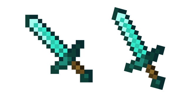 Minecraft Diamond Sword and Diamond cursor – Custom Cursor