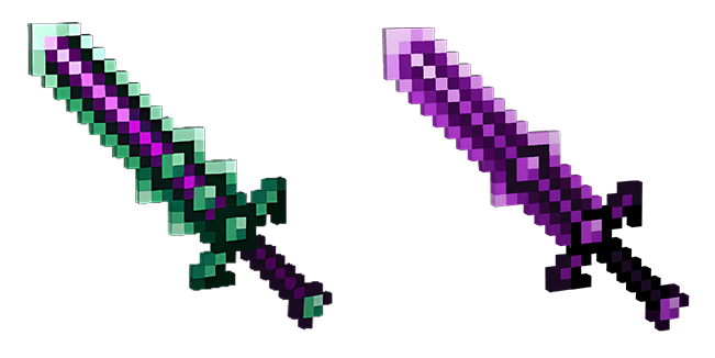 minecraft dungeons the starless night obsidian claymore custom cursor