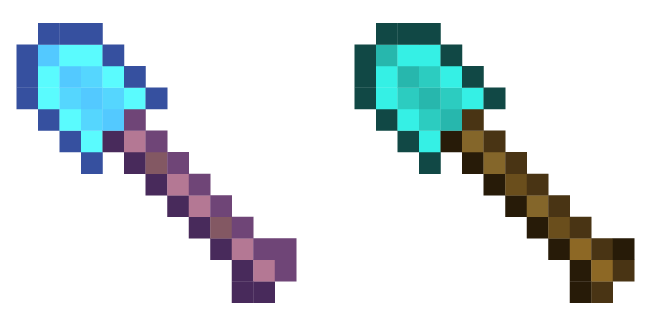 minecraft enchanted diamond shovel custom cursor