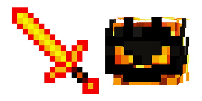 minecraft fire sword fire demon custom cursor