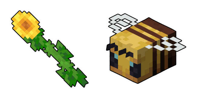 minecraft flower bee custom cursor