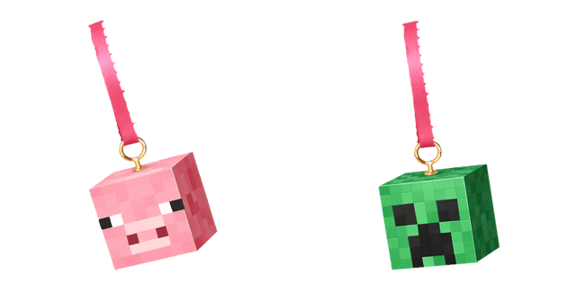 minecraft pig creeper christmas ornaments custom cursor