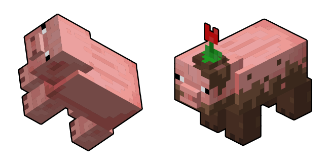 minecraft pig muddy pig custom cursor