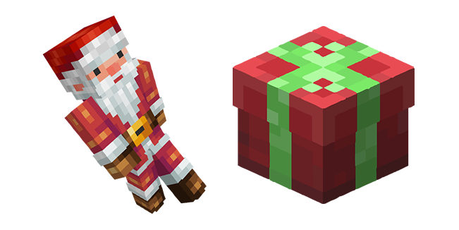 minecraft santa skin gift custom cursor