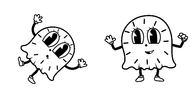 miss minutes ghost clock animated custom cursor