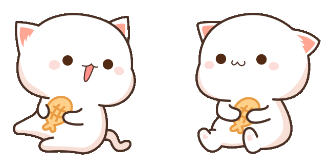 mochi peach cat eating pancake animated custom cursor