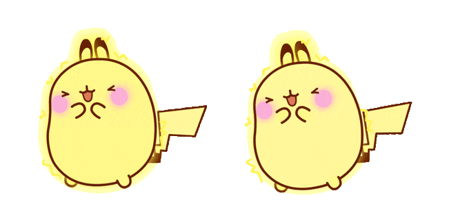 molang pikachu animated custom cursor